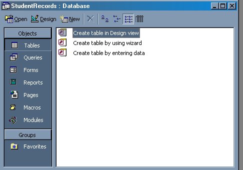 Database Window