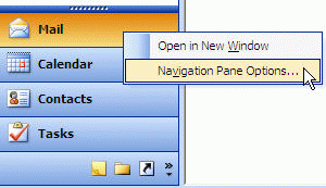 Outlook 2003 navigation pane