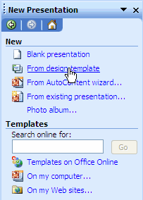 New presentation pane