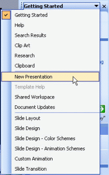PowerPoint other task panes