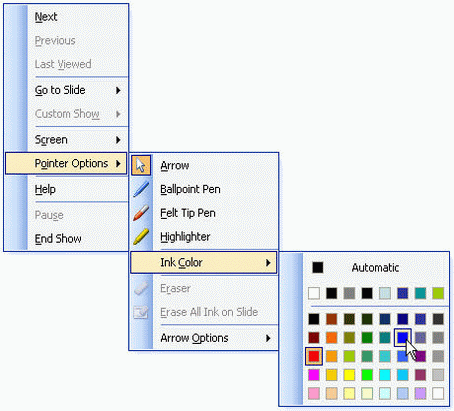 PowerPoint Pointer Options