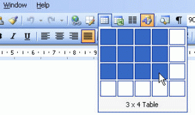 Word Insert Table Icon