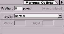 Marquee Tool Options