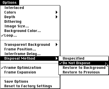 Disposal Method Menu