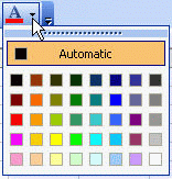 Excel font color icon
