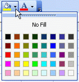 Excel fill color icon
