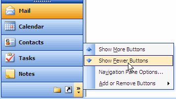 Outlook 2003 navigation pane