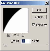 Gaussian Blur dialog