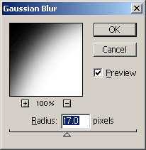 Gaussian Blur dialog